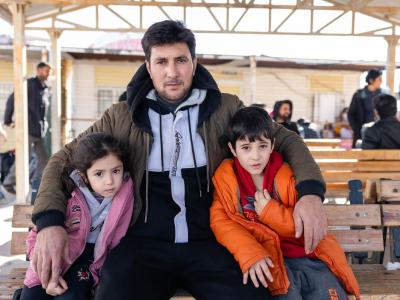Ali, with his family, are a Syrian family returning home after a decade.