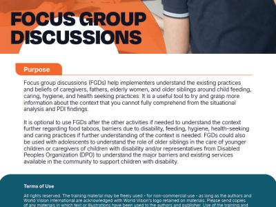 Focus group discussions