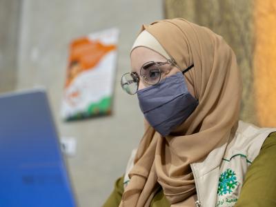  Salam working in her organization