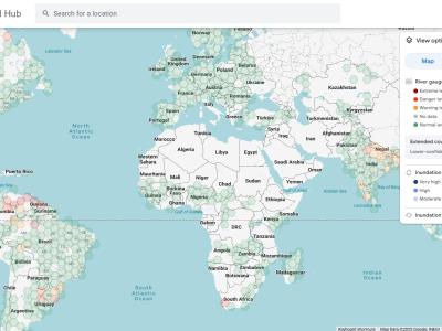 Flood Hub Google map