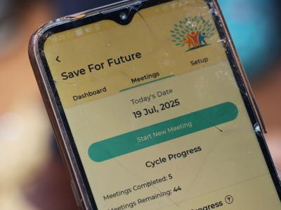 The DreamSave app is helping Save for the Future savings group manage their funds more effeciently.