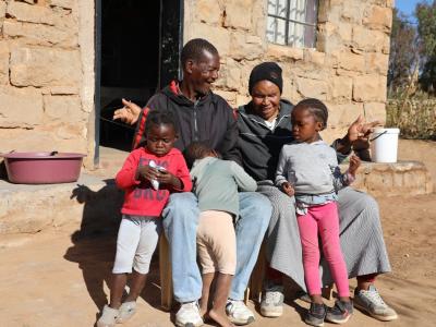 Celebrating Families model helped Thapelo and his wife rebuild their home 