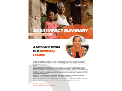 Cover - West Africa Impact Summary 2024 - World Vision International