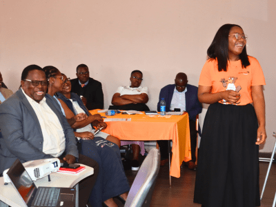 World Vision presenting an Evaluation Report for the transitioning Ekukhanyeni Area Programme.