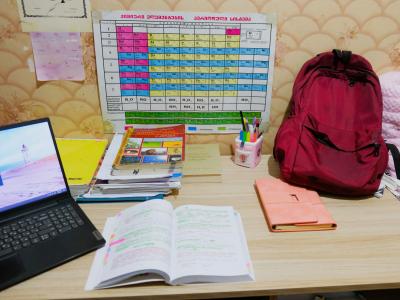 Elene's study desk 