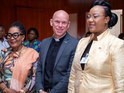 During the service the first lady called for adequate food, shelter and education for children
