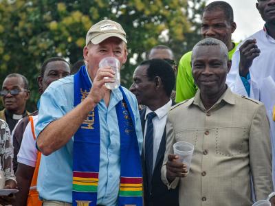 Ghana, Water system commissioned in Wudezeke