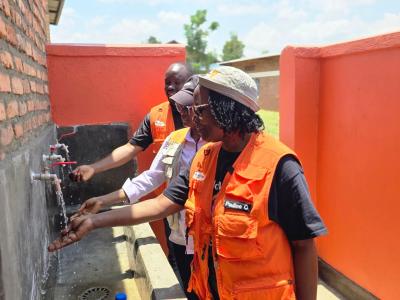 World Vision Rwanda Leadership celebrated access to clean water at Ntoma Health Center