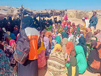 People from Elfashar arrive in East Darfur, Sudan - In need of urgent support.