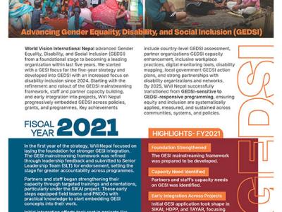 GEDSI Briefing FY21 to FY25 Cover image