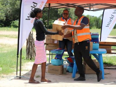 Despite challenges to reach the communities, early assistance through water purifiers is distributed.