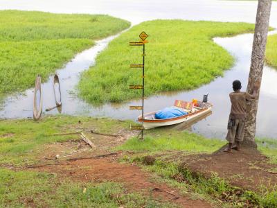 A quiet riverside scene in Papua New Guinea, where the BEAN project supports stronger agriculture and nutrition for local communities.