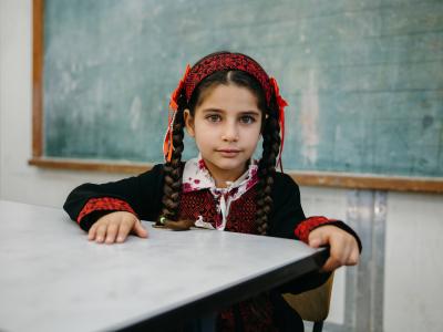 A young Palestinian girl