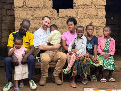 Blandine, her family and her sponsor