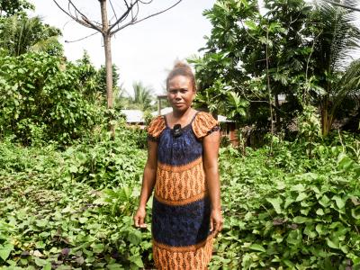 Esther Maringa of Nafinuatogo Village on Santa Anna Island