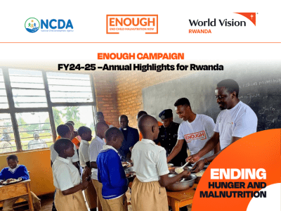 Cover page for the WV Rwanda ENOUGH 2025 Annual Report