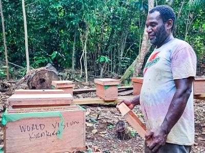 Beehive boxes delivered to Tawarodo community