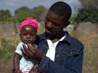 Estevão and his daughter, Elcina. 