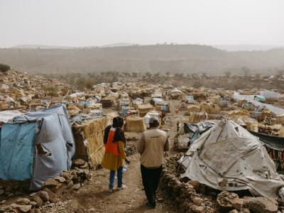 Children standing in a deserted area