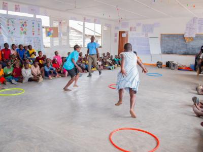 Children are playing at a CFS
