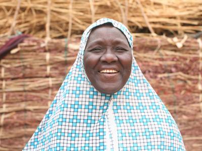 Haoua beaming with a smile