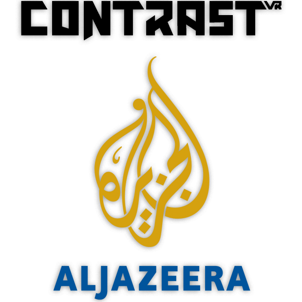 Contrast VR and Aljazeera logo Contrast VR and Aljazeera logo