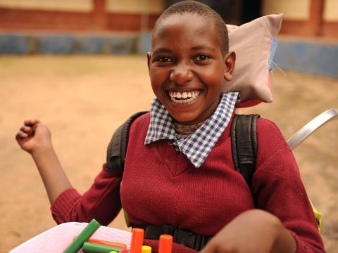 It Takes a World to End Violence Against Children_Girl in Kenya in Wheelchair