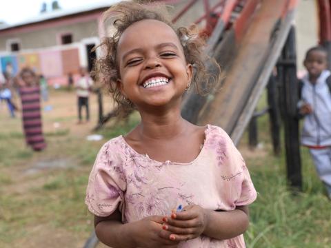 Little girl smiling