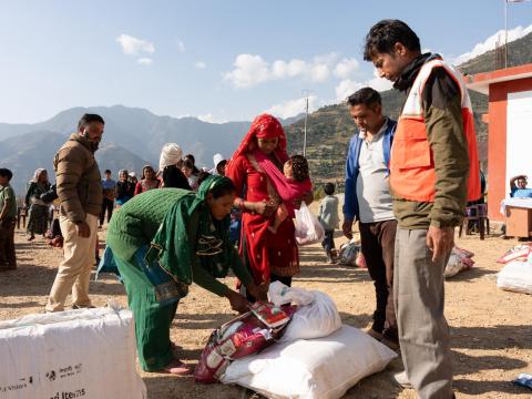 Relief Material Distribution in Nalgad Municipality, Jajarkot