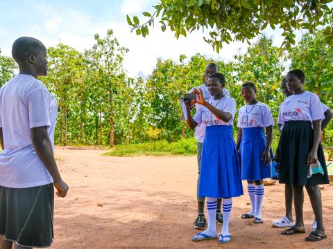 Students learn to be mobile journalists (MoJos) to communicate the needs and opportunities in their communities
