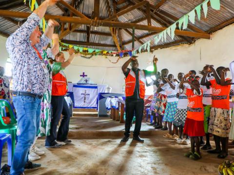a mass during the Chosen trip to Uganda