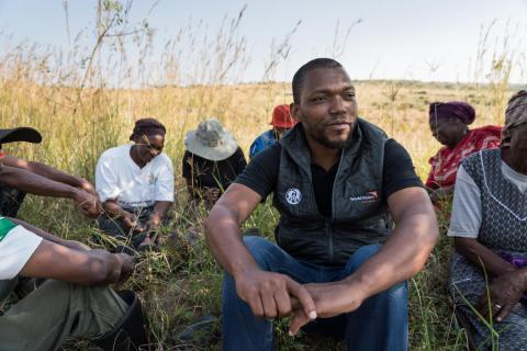 Eswatini World Vision staff member in a field