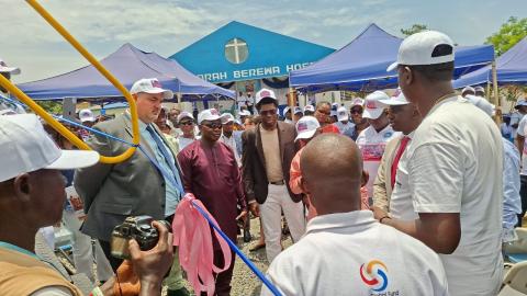 Trucks handing over to the Ministry of Health 