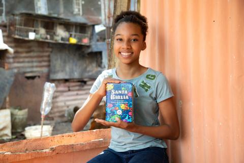 Yohanferli holding her bible