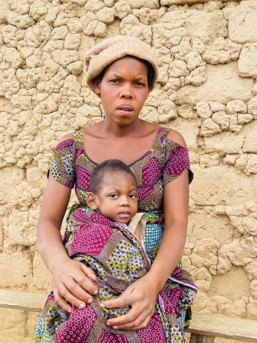 Blandine and her mother before they meet World Vision