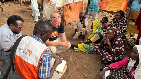 During my visit to Fiena camp, I listen as mothers share the challenges they face in feeding their children.