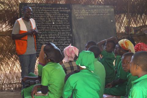 The head of the Faith and Development Department was talking with the students