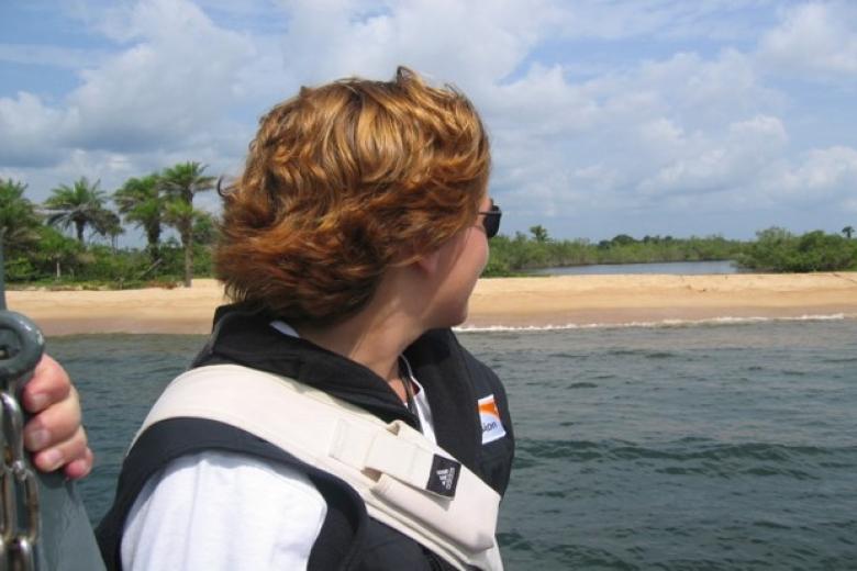 Woman overlooking the water
