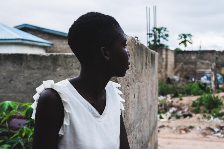 Three years ago, when she was 14, Adjoa started selling things by the roadside to help her mum out at home. There she met a 35-year-old man who offered to take care of her and help her with school supplies. Adjoa ended up pregnant.