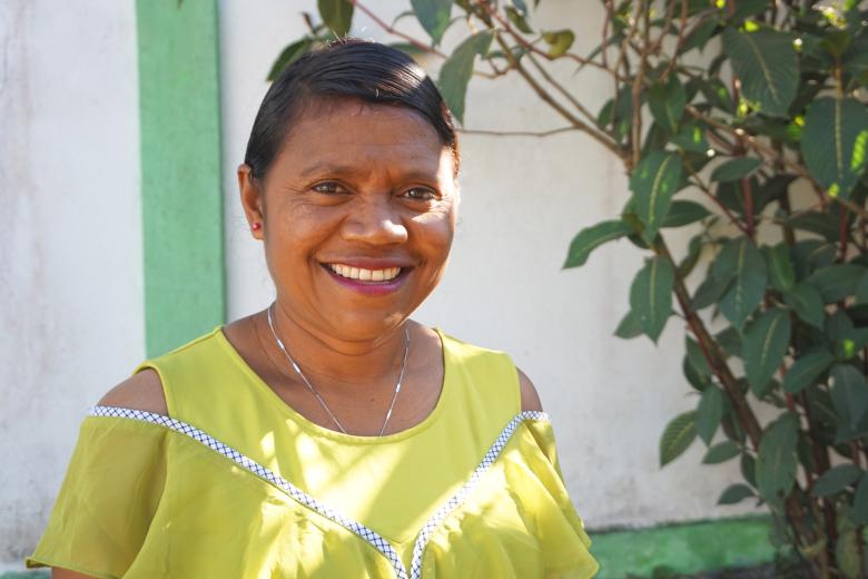 Alsina, the secretary of her village’s Citizen Voice and Action committee, is pleased that health services are improving. Photo: Seung Eun Lim/World Vision