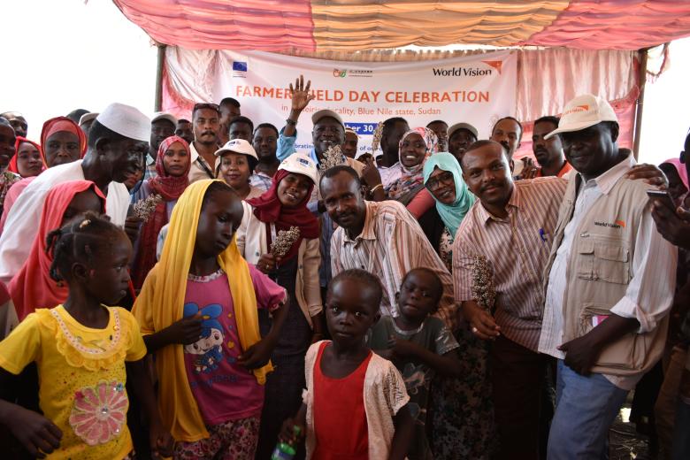 Celebrations of sorghum farmers harvests in Blue Nile state, Sudan.