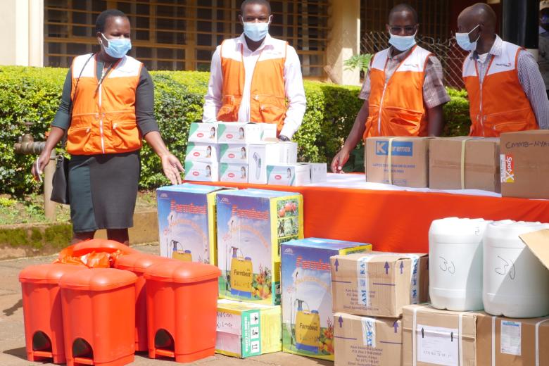 1-Distribution of Personal Protective Equipment for health facilities at Nyamusi County, Kenya.