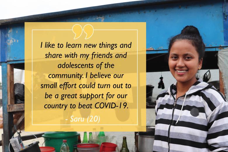 Saru, former sponsored child, now Hidden Hero for her community