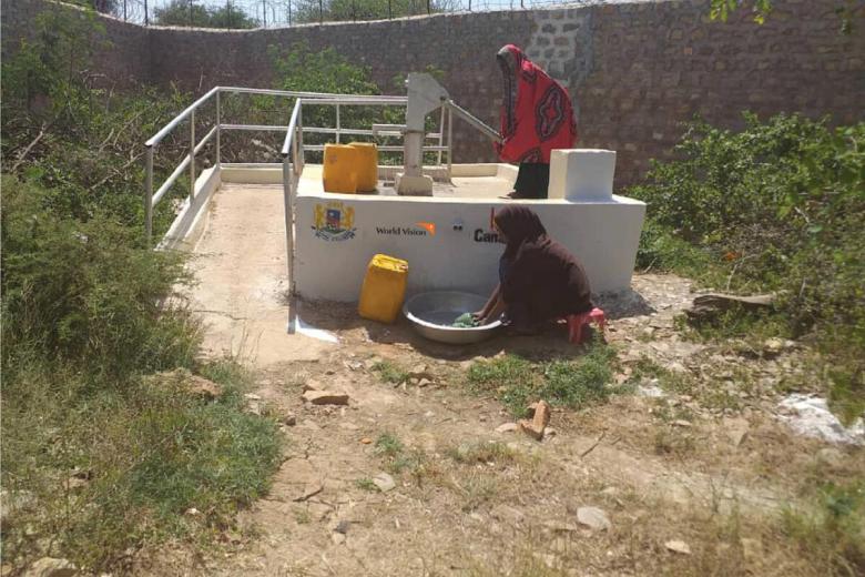 A shallow well in Baidoa