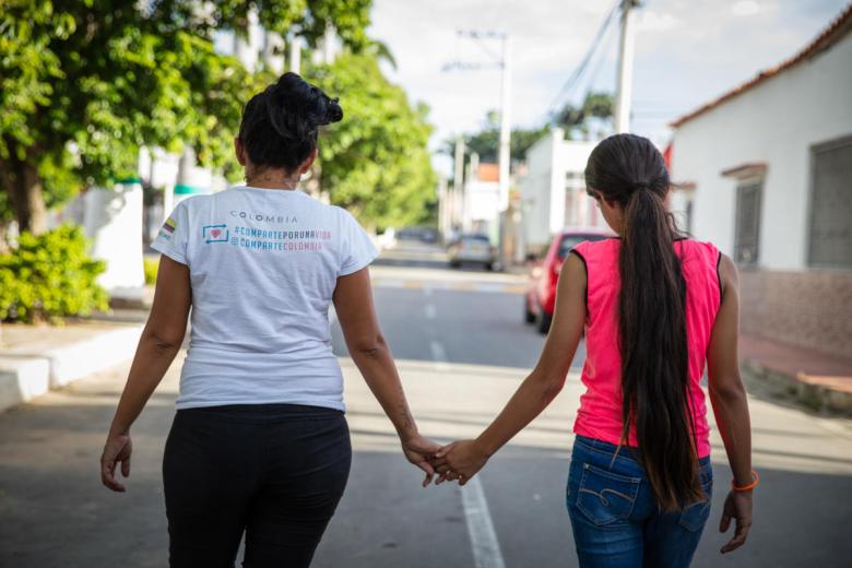 Venezuela refugee child in Colombia