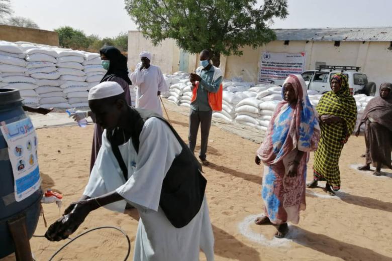 World Vision is promoting COVID-19 preventive behaviours in food distribution sites to minimise the exposure by beneficiaries.