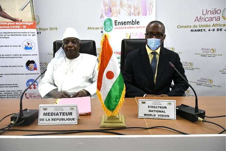 The mediator of Niger Republic and World Vision National Director