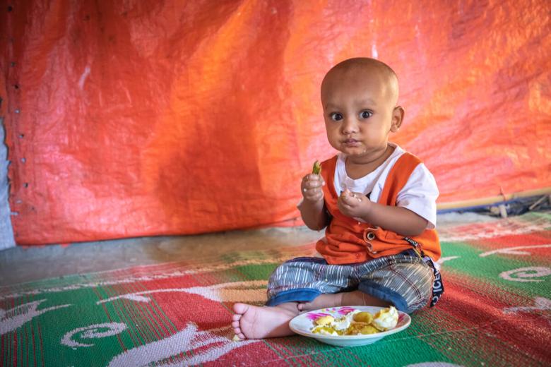 1-year-old growing up in Cox's Bazar refugee camp