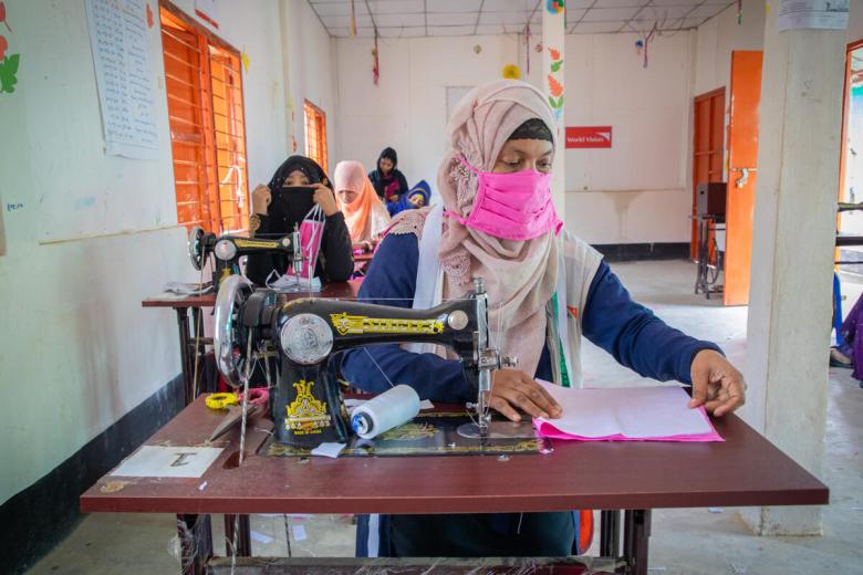 Coping with the COVID-19 pandemic is an unprecedented challenge for Minara, a 35-year-old single Rohingya mother, who came to Bangladesh in July 2017 with her five children just before violence erupted in Myanmar.