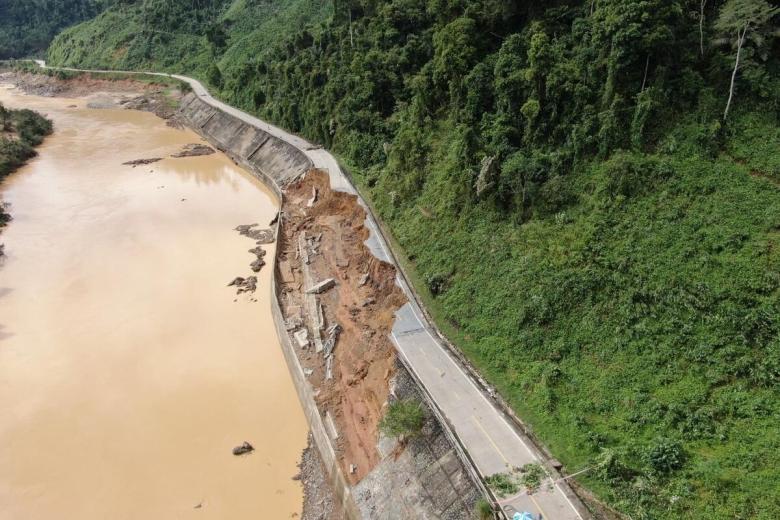 Road damage in Vietnam